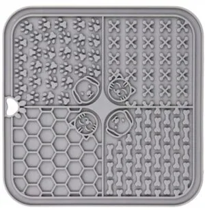 Tacka MATA DO LIZANIA dla psa 20x20cm ANTYSTRESOWA duża XL SZARY